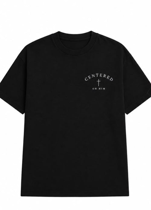 God Is At The Center Adults Tee Black